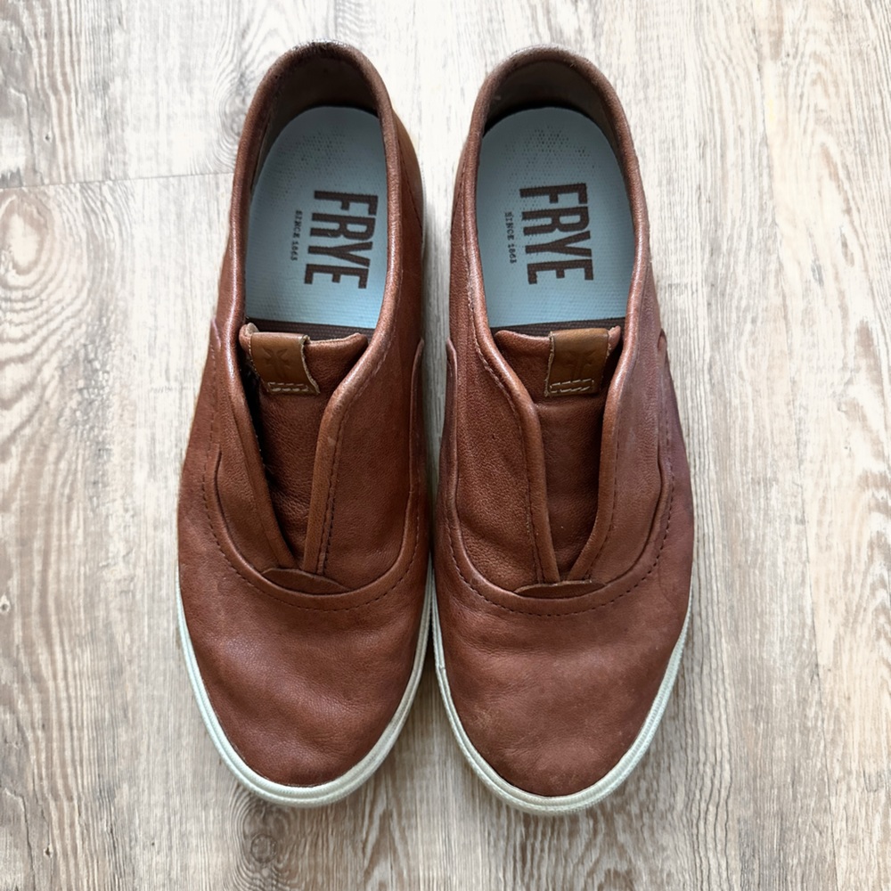 Frye leather slip on sneaker